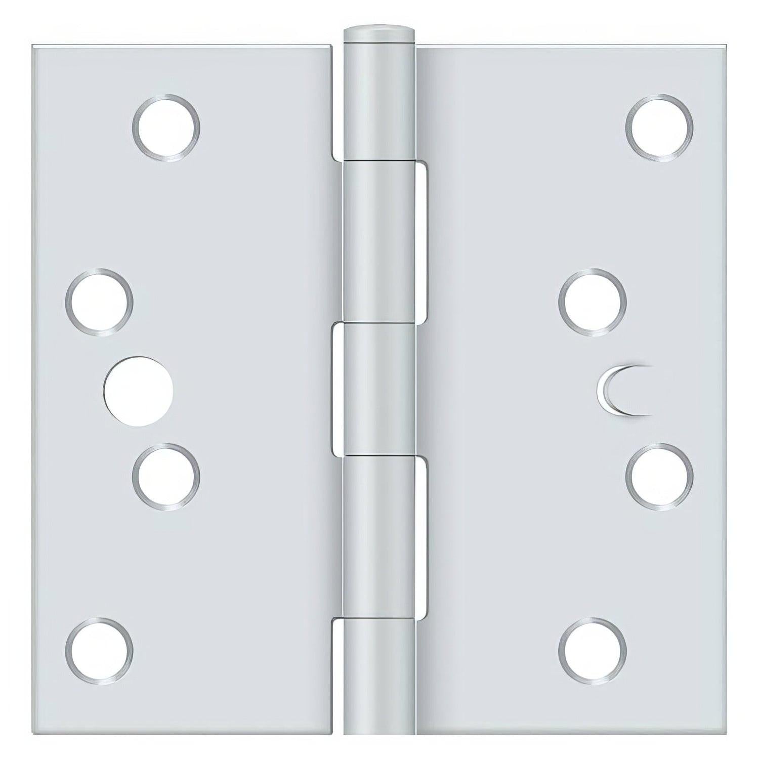 Deltana S44USPW-RS 4" x 4" Square Steel Door Hinge.