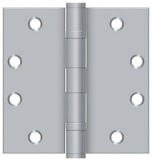 Deltana S45BB 4-1/2" x 4-1/2" Square Corner Ball Bearing Door Hinge.