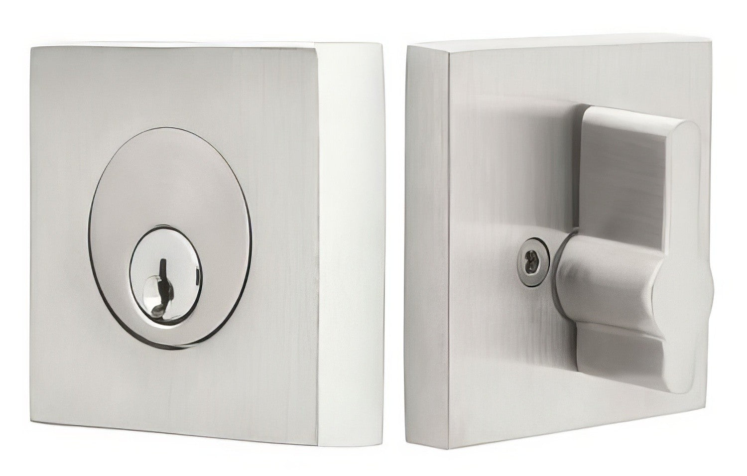 Emtek Square Single Cylinder Stainless Steel Deadbolt