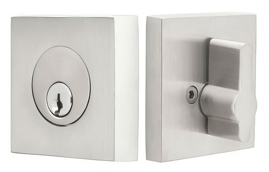 Emtek Square Single Cylinder Stainless Steel Deadbolt
