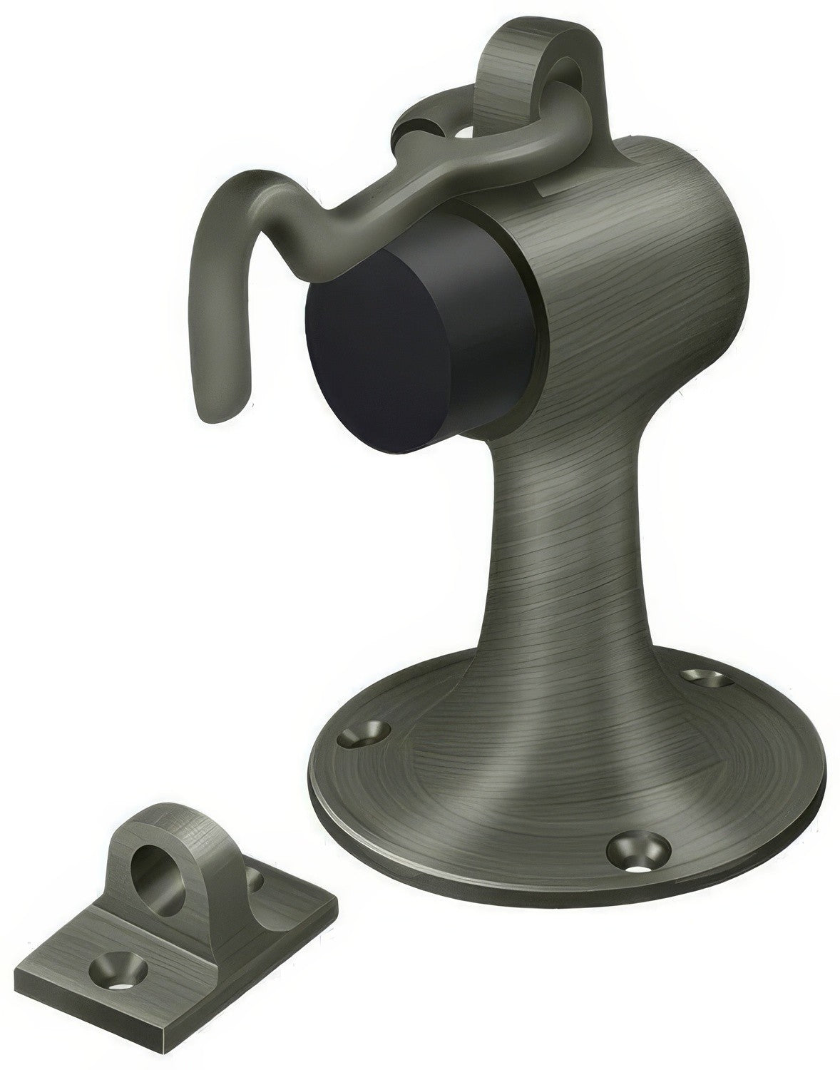 Deltana SAHF358 3-5/8" x 2-1/4" Floor Mount Door Bumper with Holder