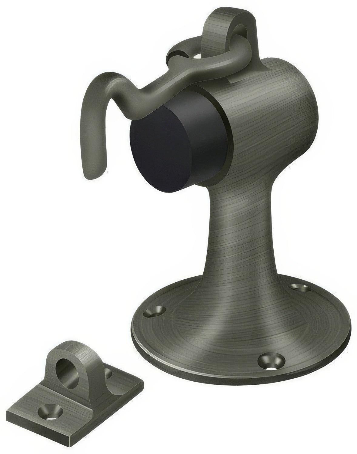 Deltana SAHF358 3-5/8" x 2-1/4" Floor Mount Door Bumper with Holder.