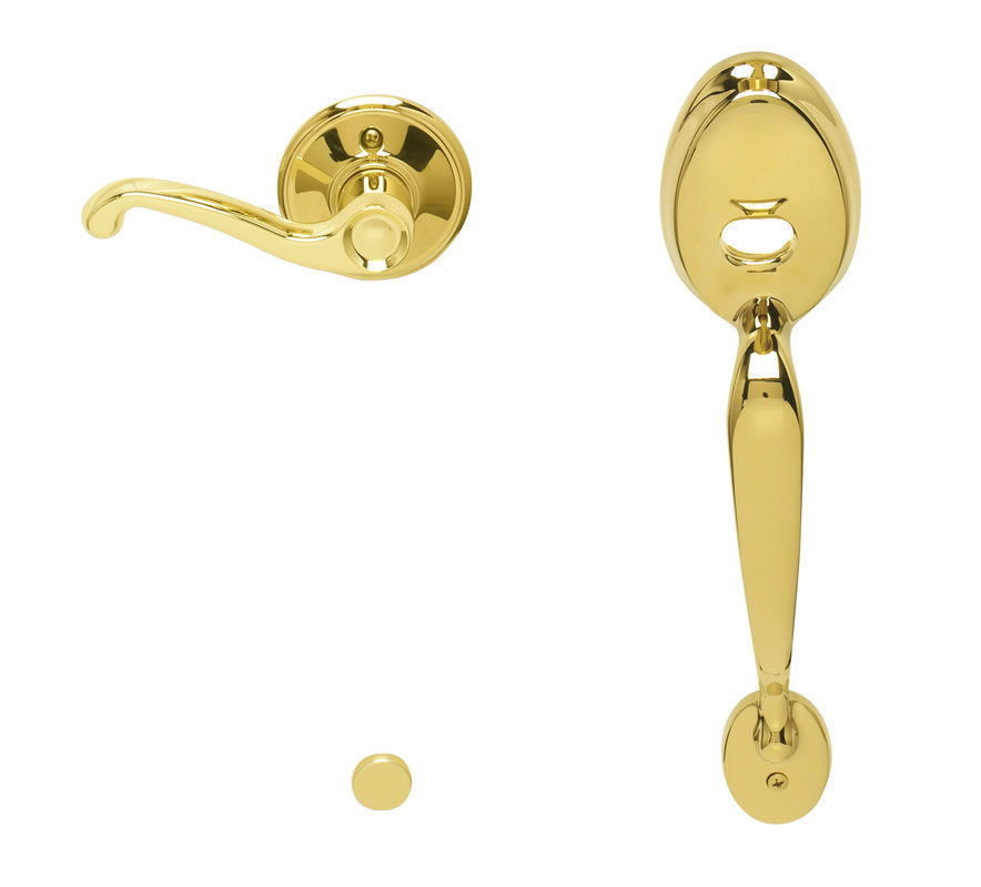 Schlage FE285-PLY-FLA-RH Plymouth Lower Handleset for Electronic Keypad with Flair Interior Right Hand Lever