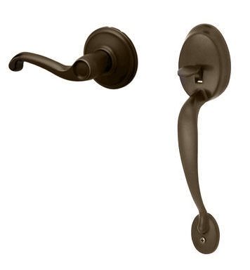 Schlage FE285-PLY-FLA-RH Plymouth Lower Handleset for Electronic Keypad with Flair Interior Right Hand Lever.
