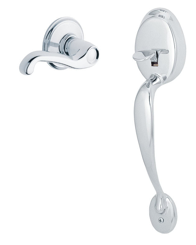 Schlage FE285-PLY-FLA-RH Plymouth Lower Handleset for Electronic Keypad with Flair Interior Right Hand Lever.