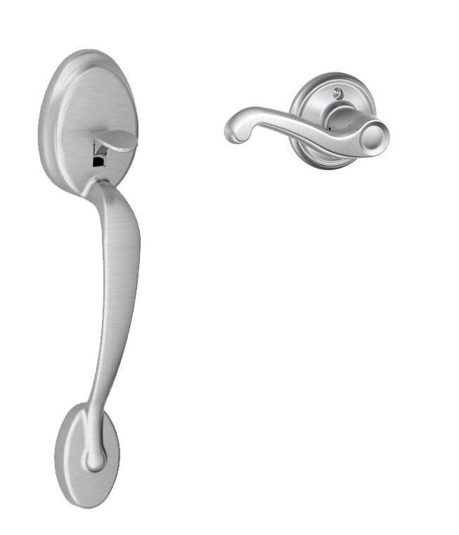 Schlage FE285-PLY-FLA-RH Plymouth Lower Handleset for Electronic Keypad with Flair Interior Right Hand Lever.