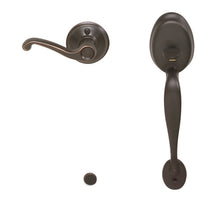Schlage FE285-PLY-FLA-RH Plymouth Lower Handleset for Electronic Keypad with Flair Interior Right Hand Lever.
