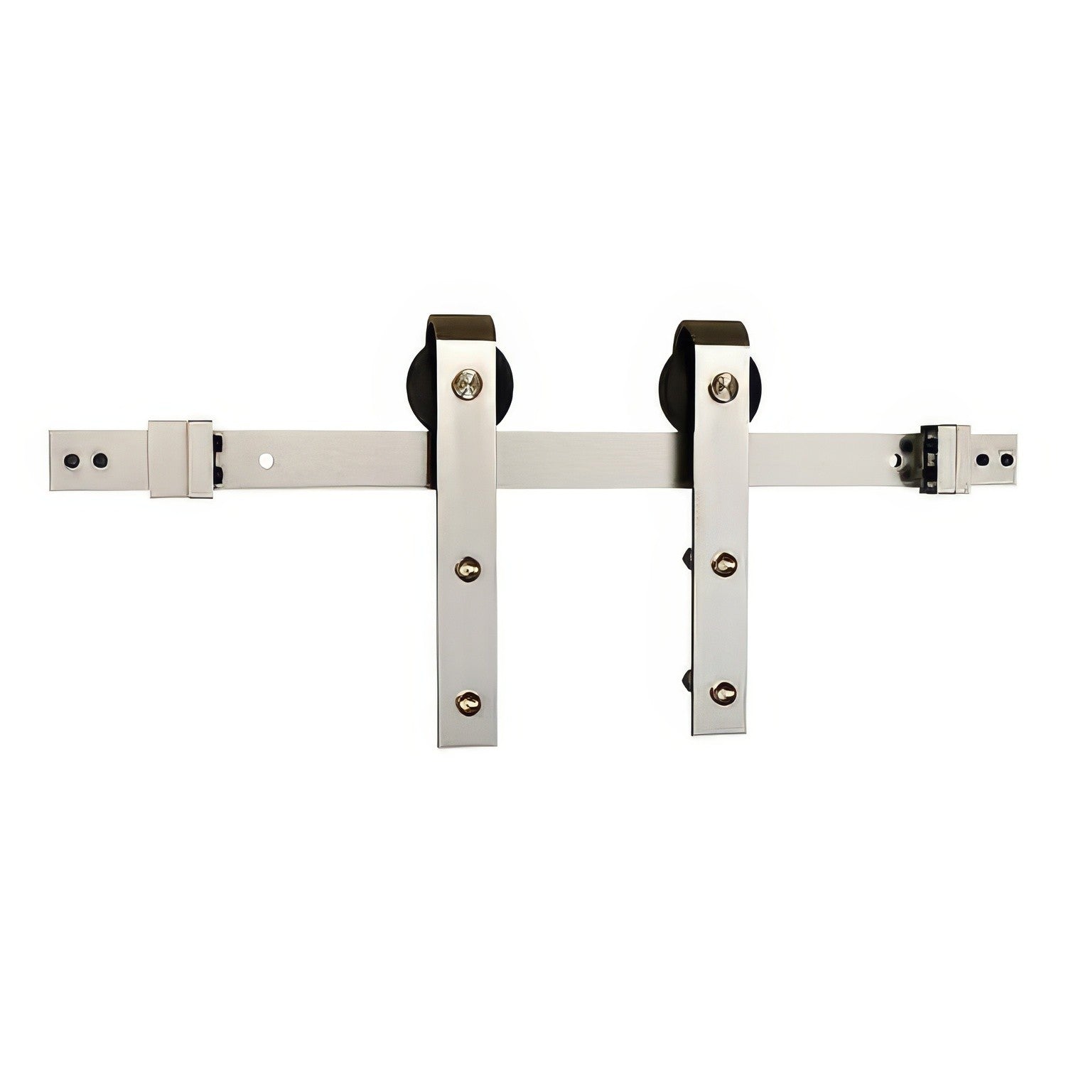 Schlage SD10JSTP66 6' 6" Sliding Barn Door Hardware Kit with J Strap Hangers