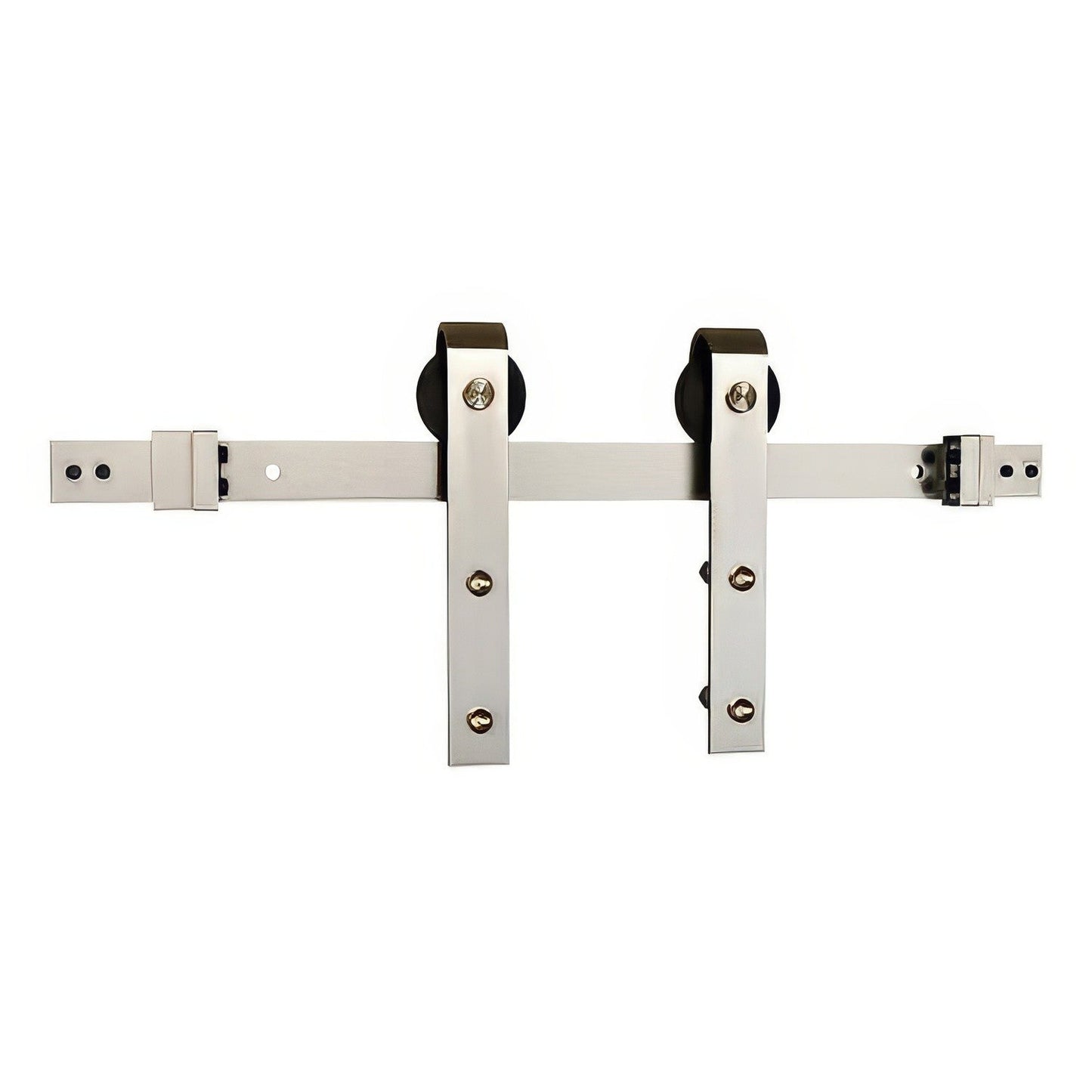 Schlage SD10JSTP66 6' 6" Sliding Barn Door Hardware Kit with J Strap Hangers
