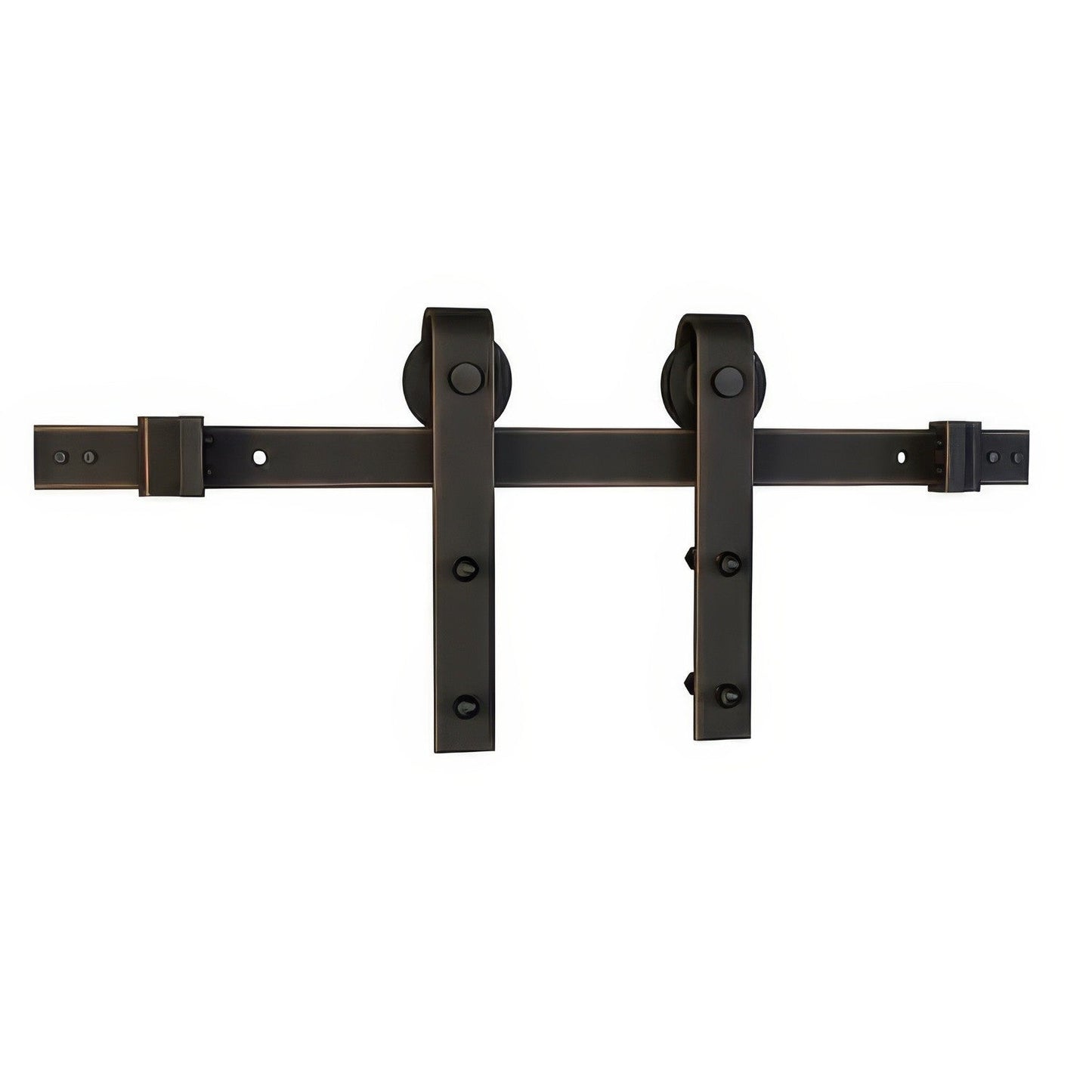 Schlage SD10JSTP66 6' 6" Sliding Barn Door Hardware Kit with J Strap Hangers