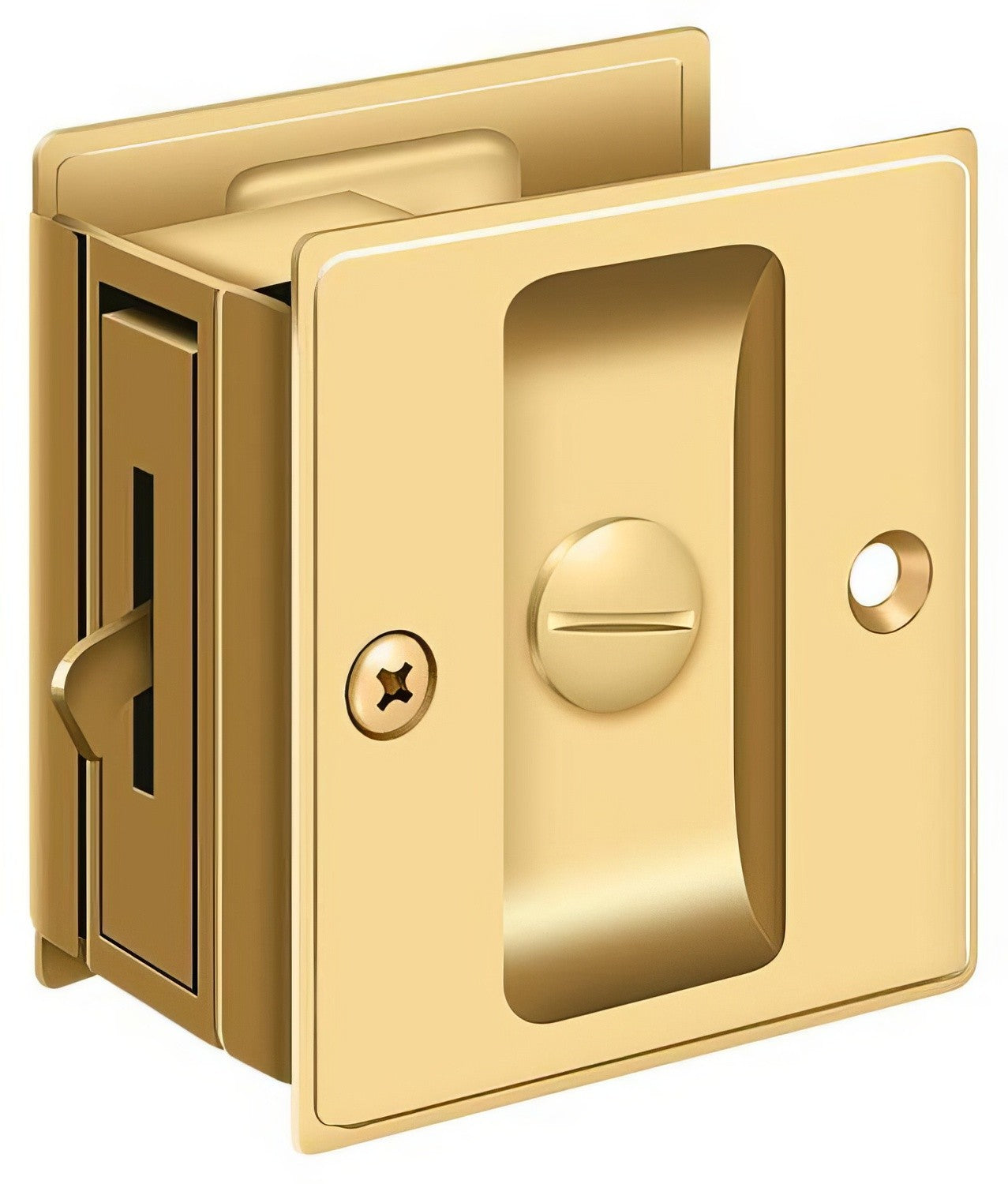 Deltana SDL25 2-1/2" x 2-3/4" Privacy Pocket Door Lock