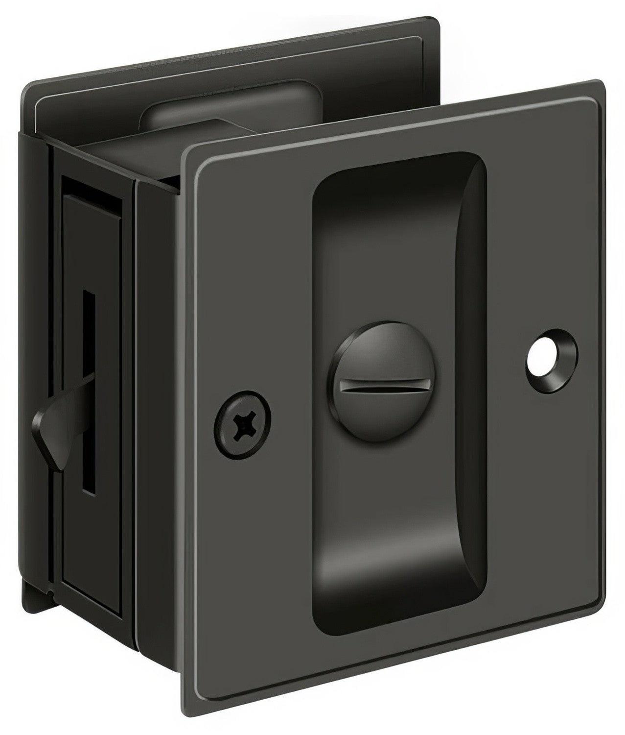 Deltana SDL25 2-1/2" x 2-3/4" Privacy Pocket Door Lock.