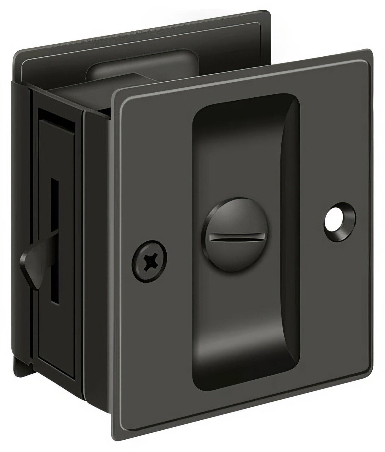 Deltana SDL25 2-1/2" x 2-3/4" Privacy Pocket Door Lock