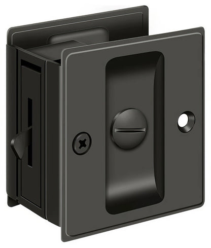 Deltana SDL25 2-1/2" x 2-3/4" Privacy Pocket Door Lock