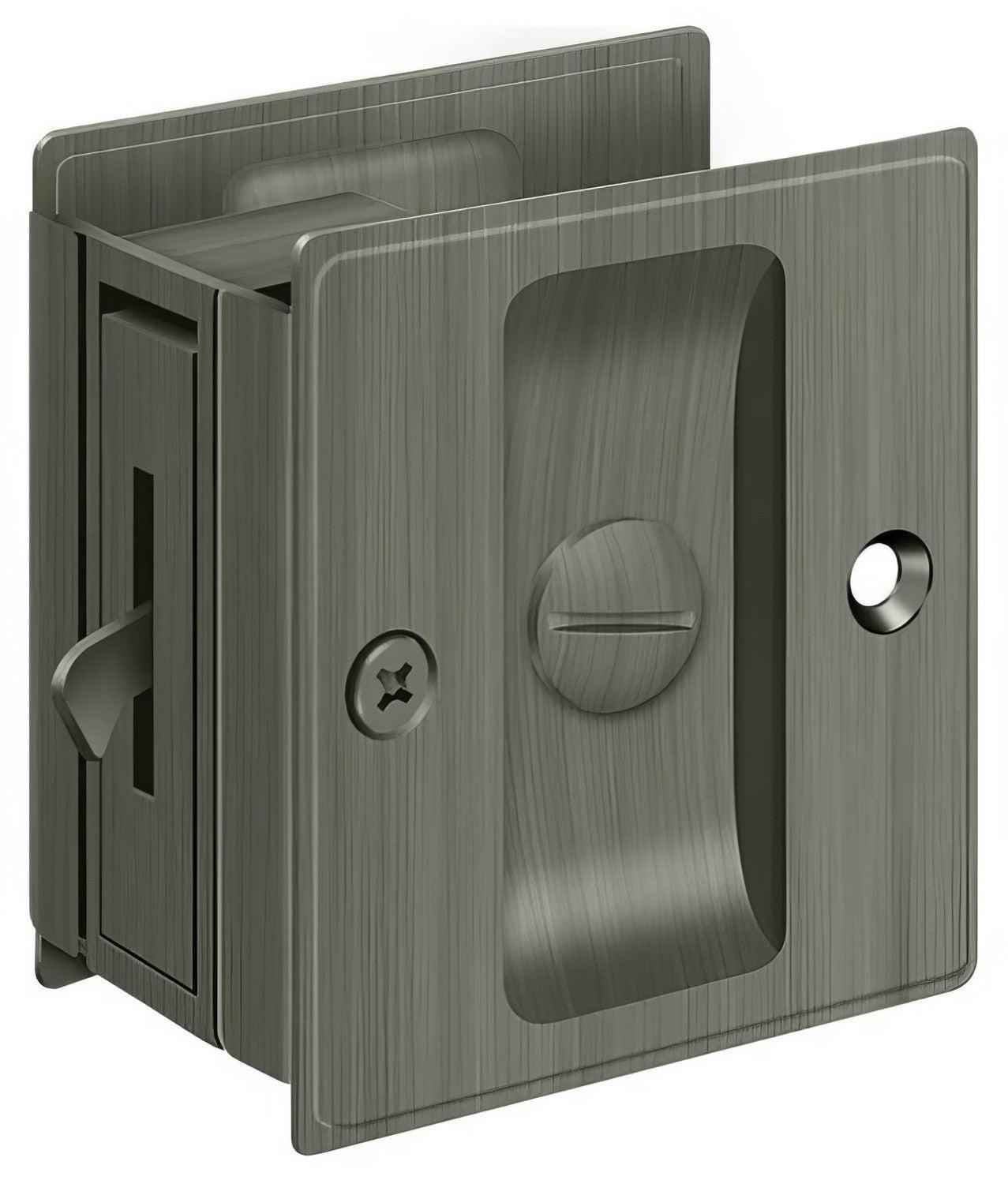 Deltana SDL25 2-1/2" x 2-3/4" Privacy Pocket Door Lock.