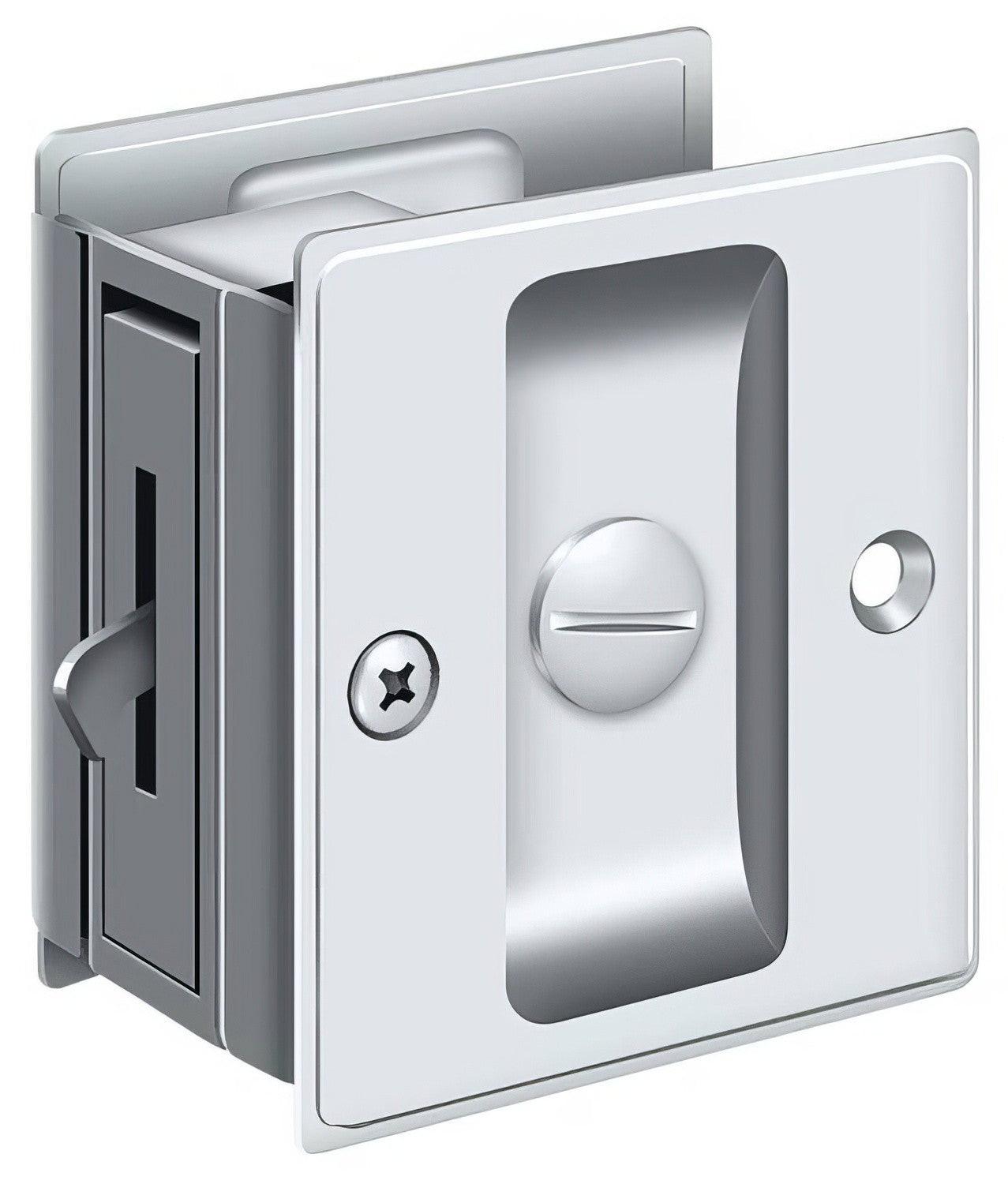 Deltana SDL25 2-1/2" x 2-3/4" Privacy Pocket Door Lock.