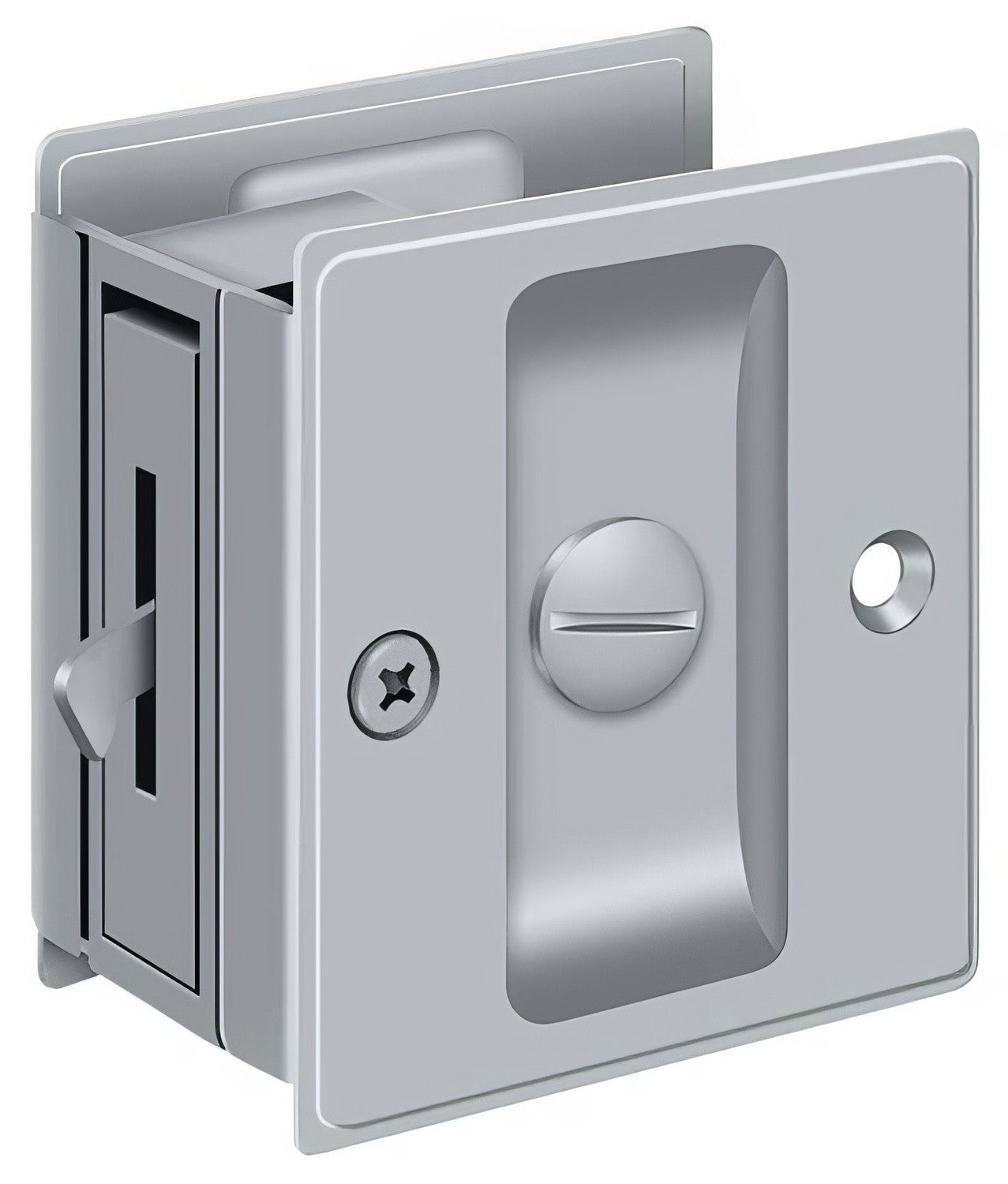 Deltana SDL25 2-1/2" x 2-3/4" Privacy Pocket Door Lock