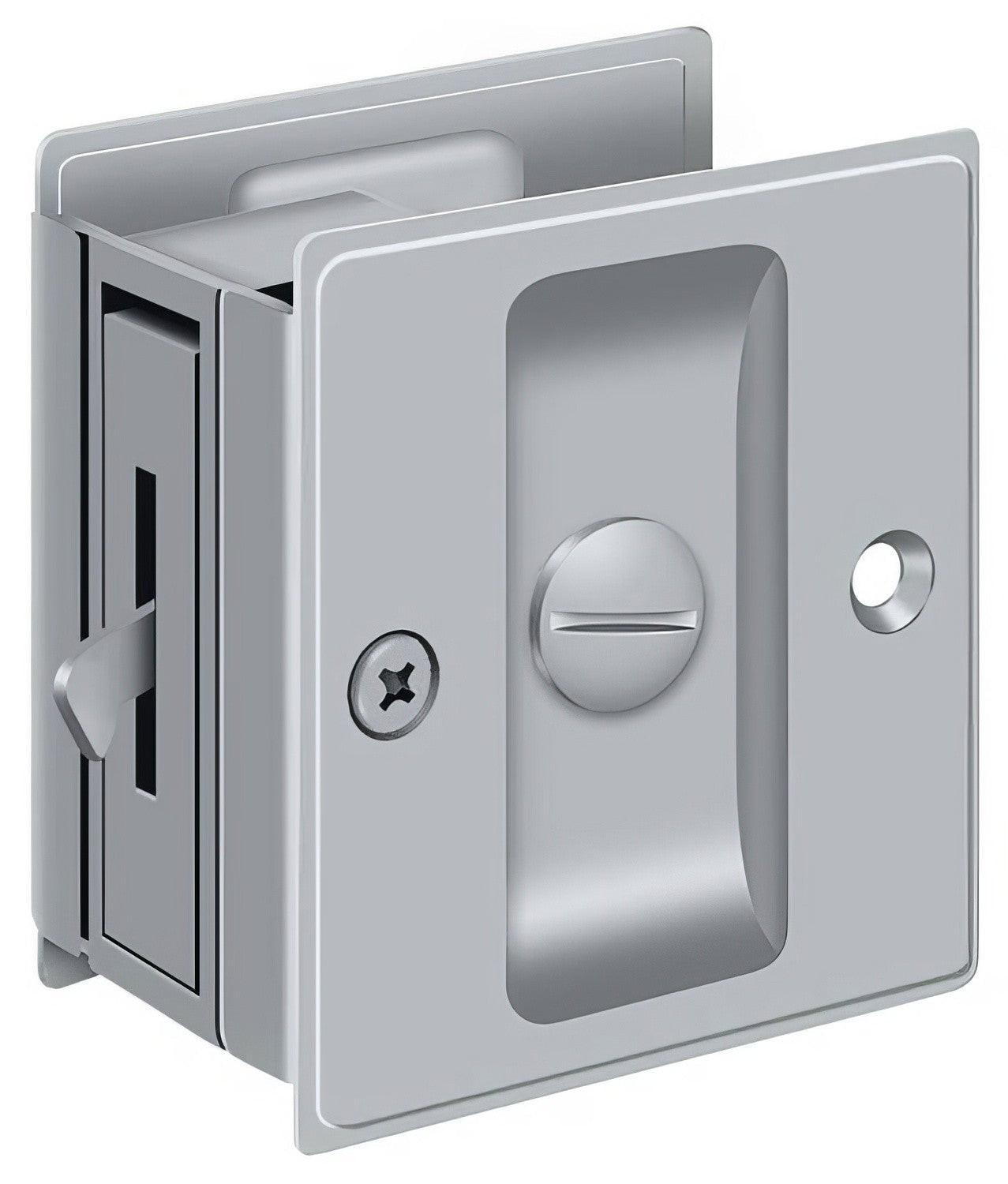 Deltana SDL25 2-1/2" x 2-3/4" Privacy Pocket Door Lock.