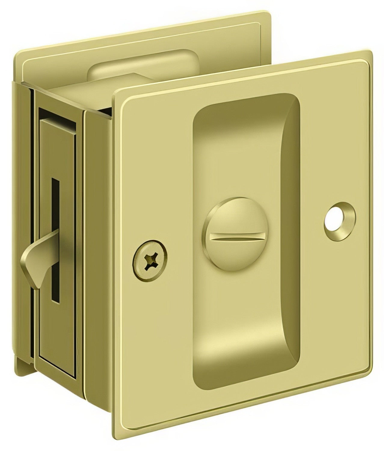 Deltana SDL25 2-1/2" x 2-3/4" Privacy Pocket Door Lock