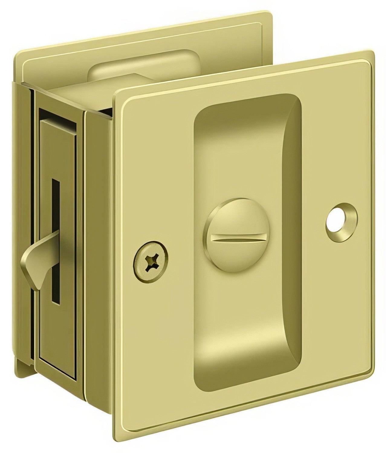 Deltana SDL25 2-1/2" x 2-3/4" Privacy Pocket Door Lock.