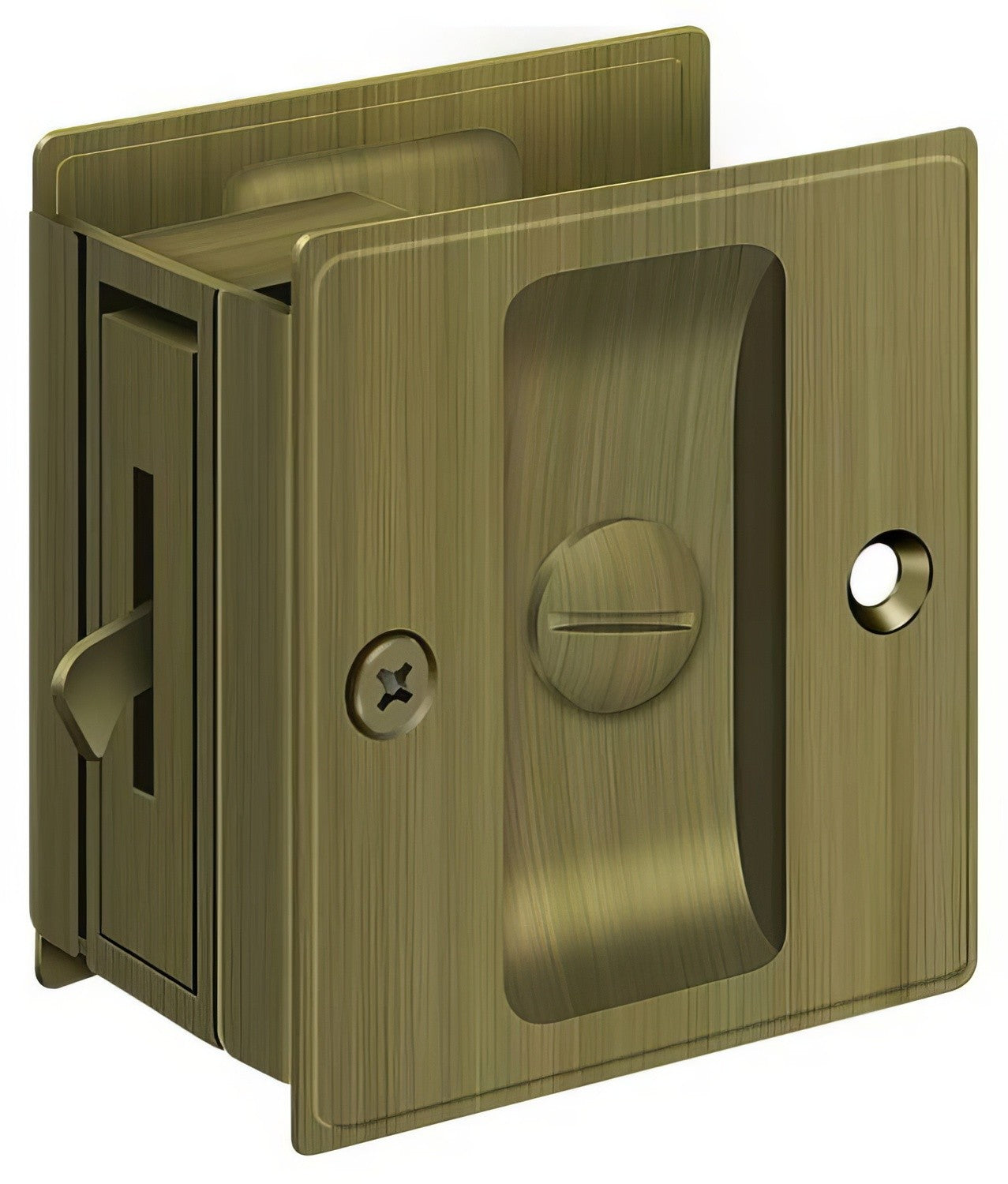 Deltana SDL25 2-1/2" x 2-3/4" Privacy Pocket Door Lock