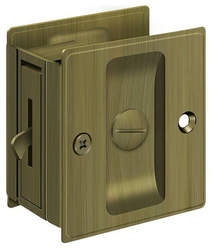 Deltana SDL25 2-1/2" x 2-3/4" Privacy Pocket Door Lock.