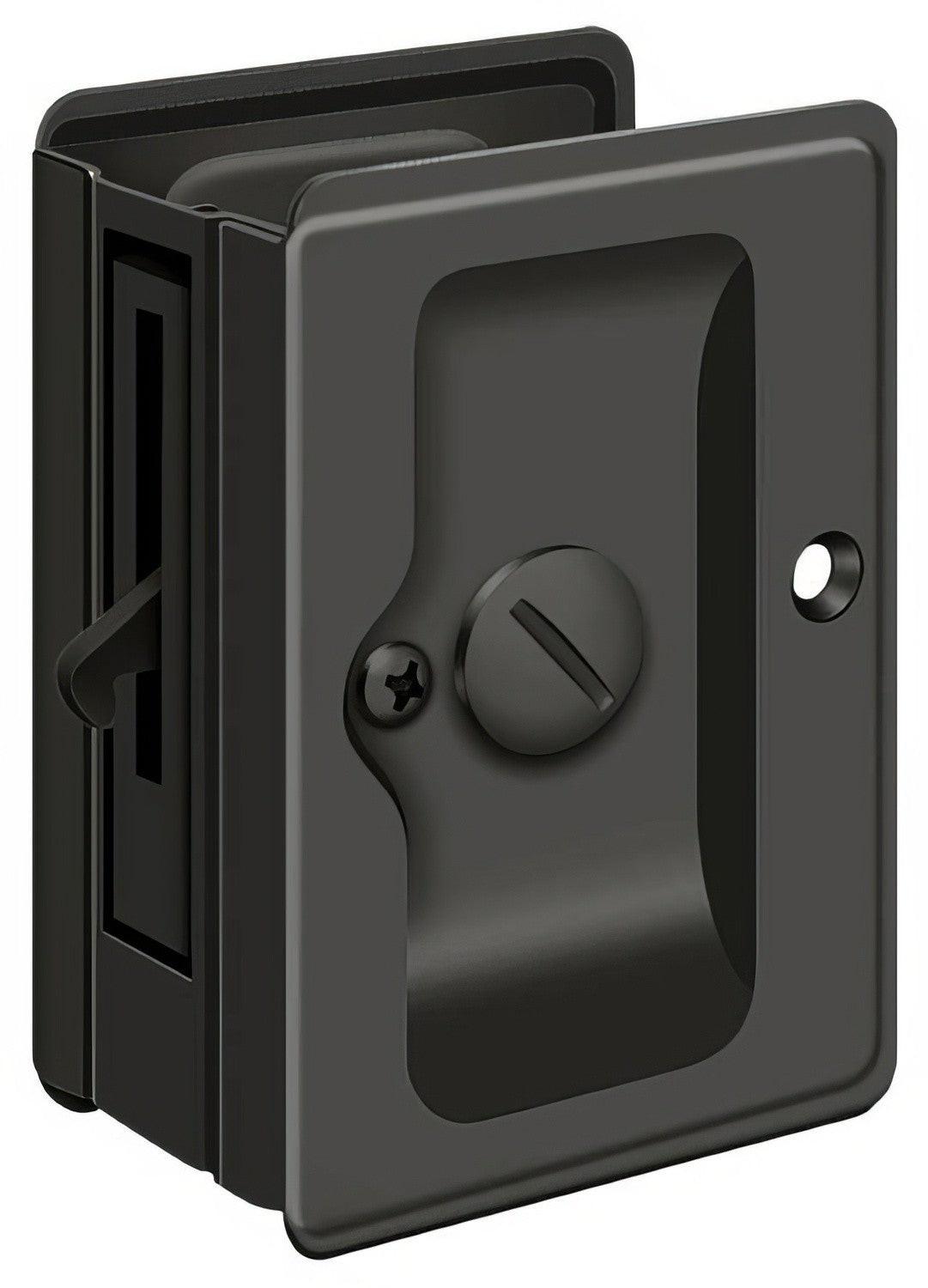 Deltana SDLA325 3-1/4" x 2-1/4" HD Privacy Pocket Door Lock.