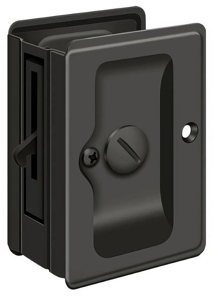 Deltana SDLA325 3-1/4" x 2-1/4" HD Privacy Pocket Door Lock.