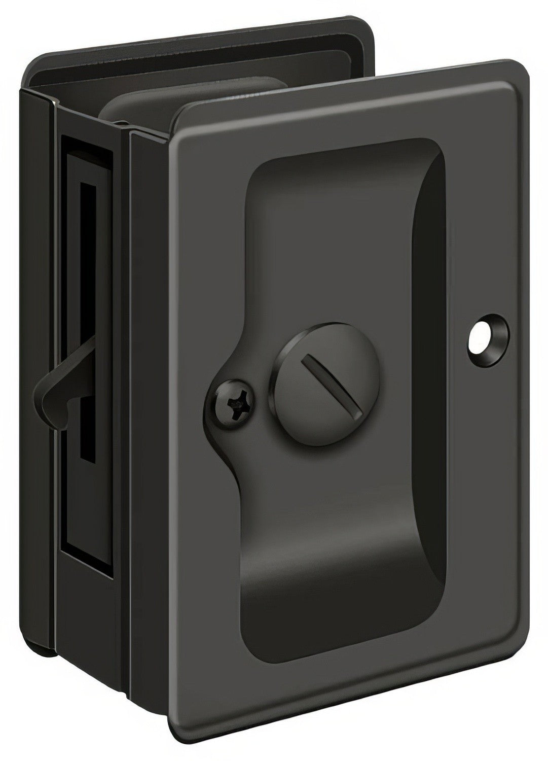 Deltana SDLA325 3-1/4" x 2-1/4" HD Privacy Pocket Door Lock