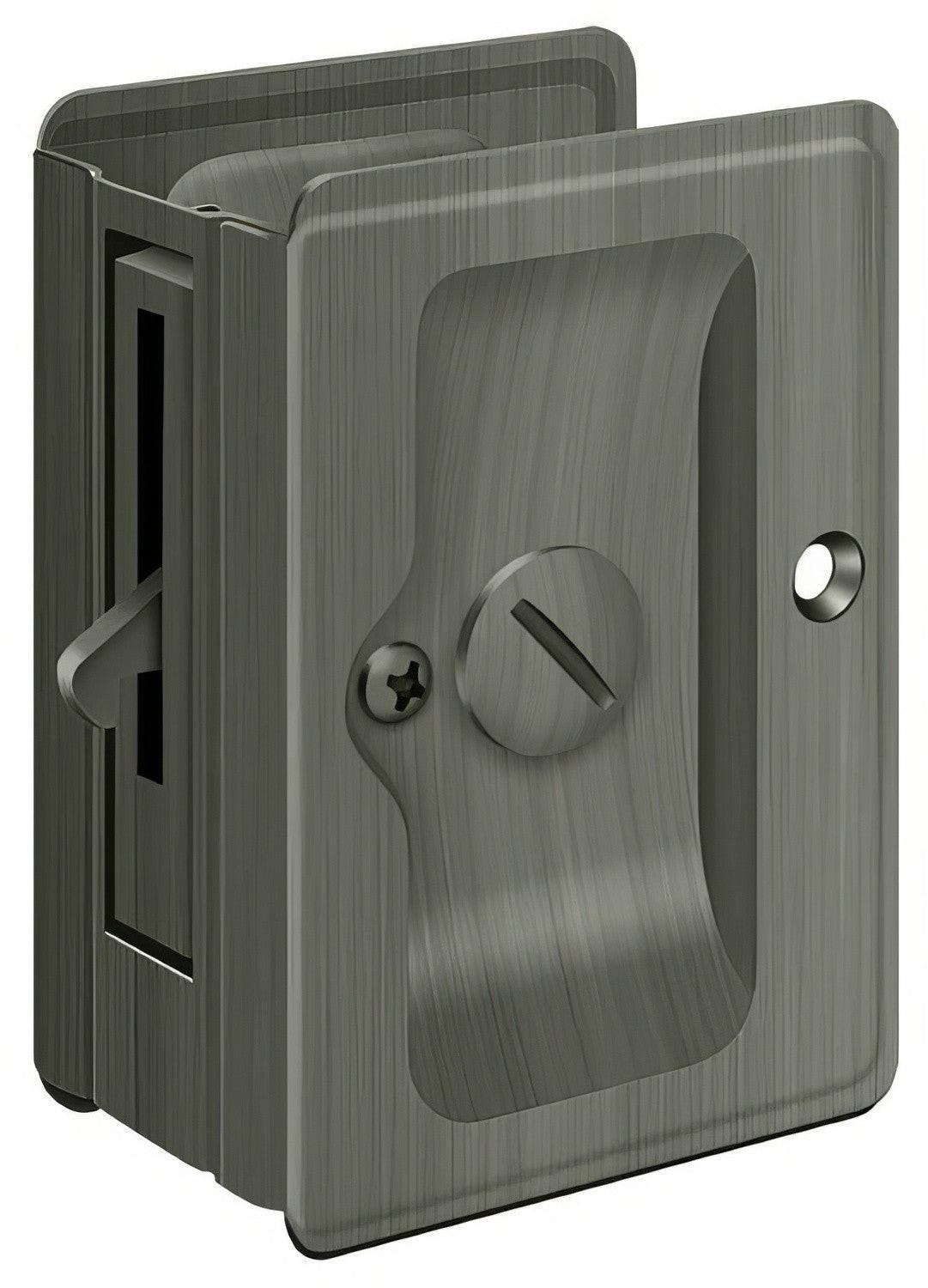 Deltana SDLA325 3-1/4" x 2-1/4" HD Privacy Pocket Door Lock.