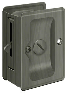 Deltana SDLA325 3-1/4" x 2-1/4" HD Privacy Pocket Door Lock.