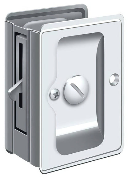Deltana SDLA325 3-1/4" x 2-1/4" HD Privacy Pocket Door Lock