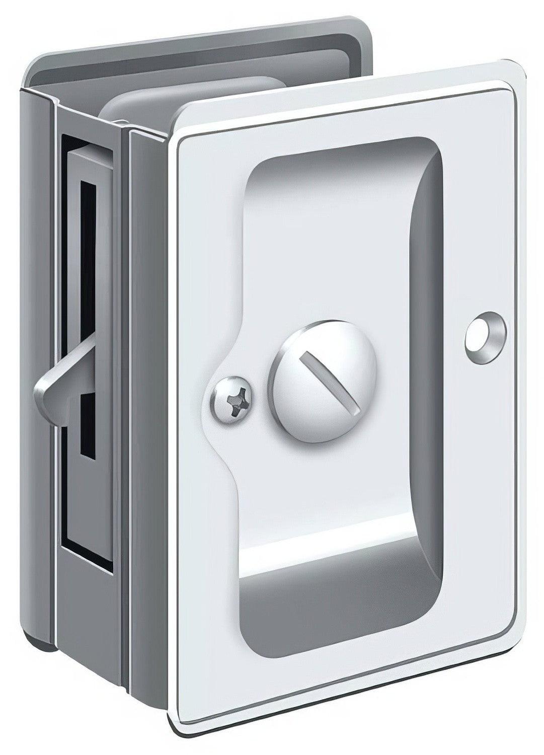 Deltana SDLA325 3-1/4" x 2-1/4" HD Privacy Pocket Door Lock.