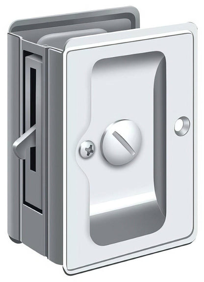 Deltana SDLA325 3-1/4" x 2-1/4" HD Privacy Pocket Door Lock.