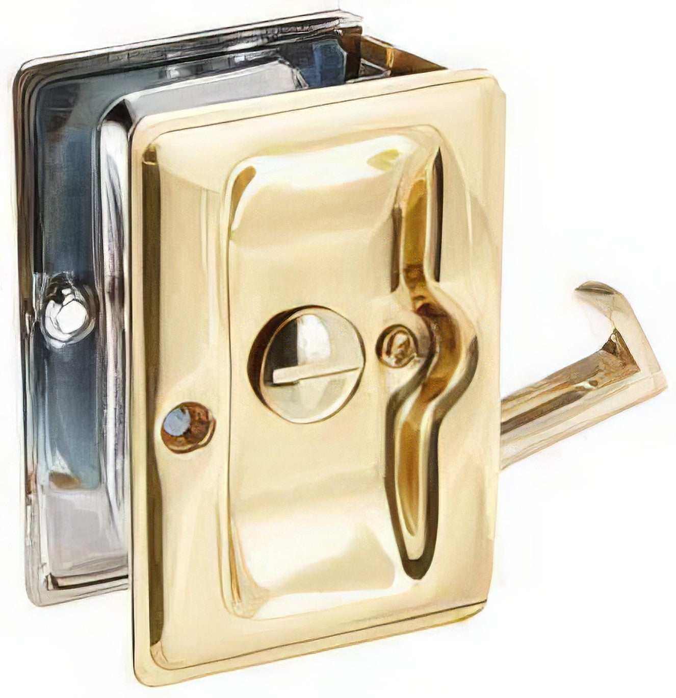 Deltana SDLA325 3-1/4" x 2-1/4" HD Privacy Pocket Door Lock