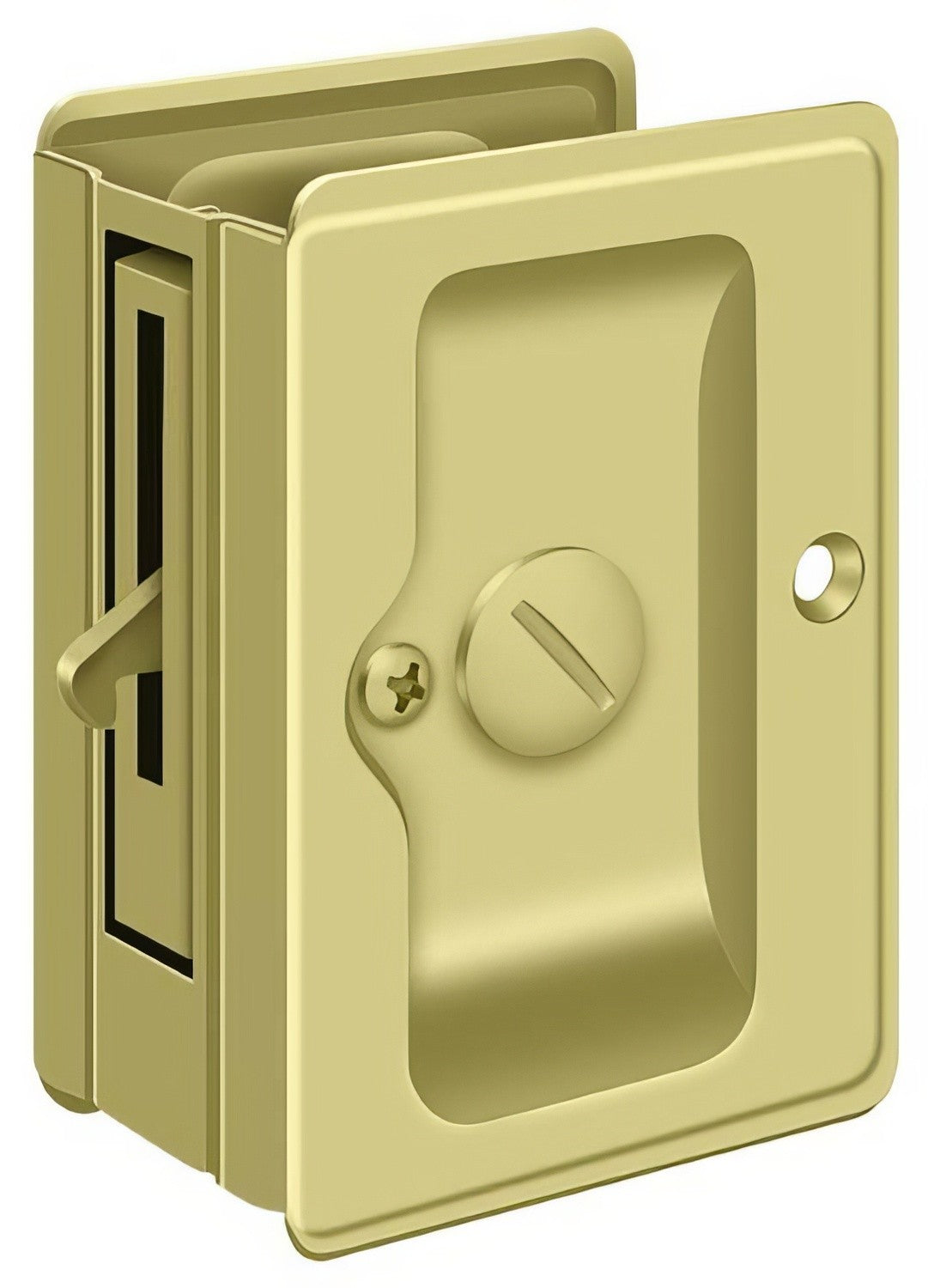 Deltana SDLA325 3-1/4" x 2-1/4" HD Privacy Pocket Door Lock