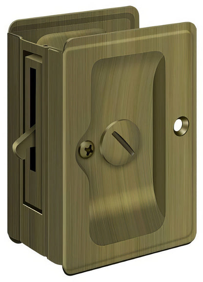 Deltana SDLA325 3-1/4" x 2-1/4" HD Privacy Pocket Door Lock