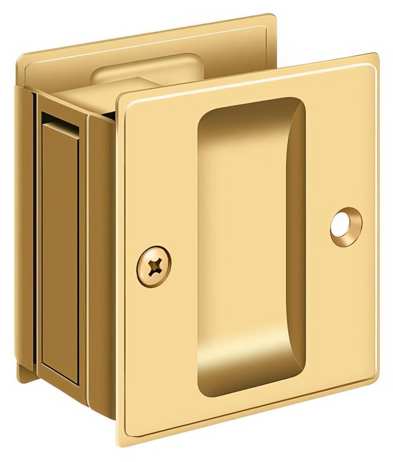 Deltana SDP25 2-1/2" x 2-3/4" Passage Pocket Door Lock