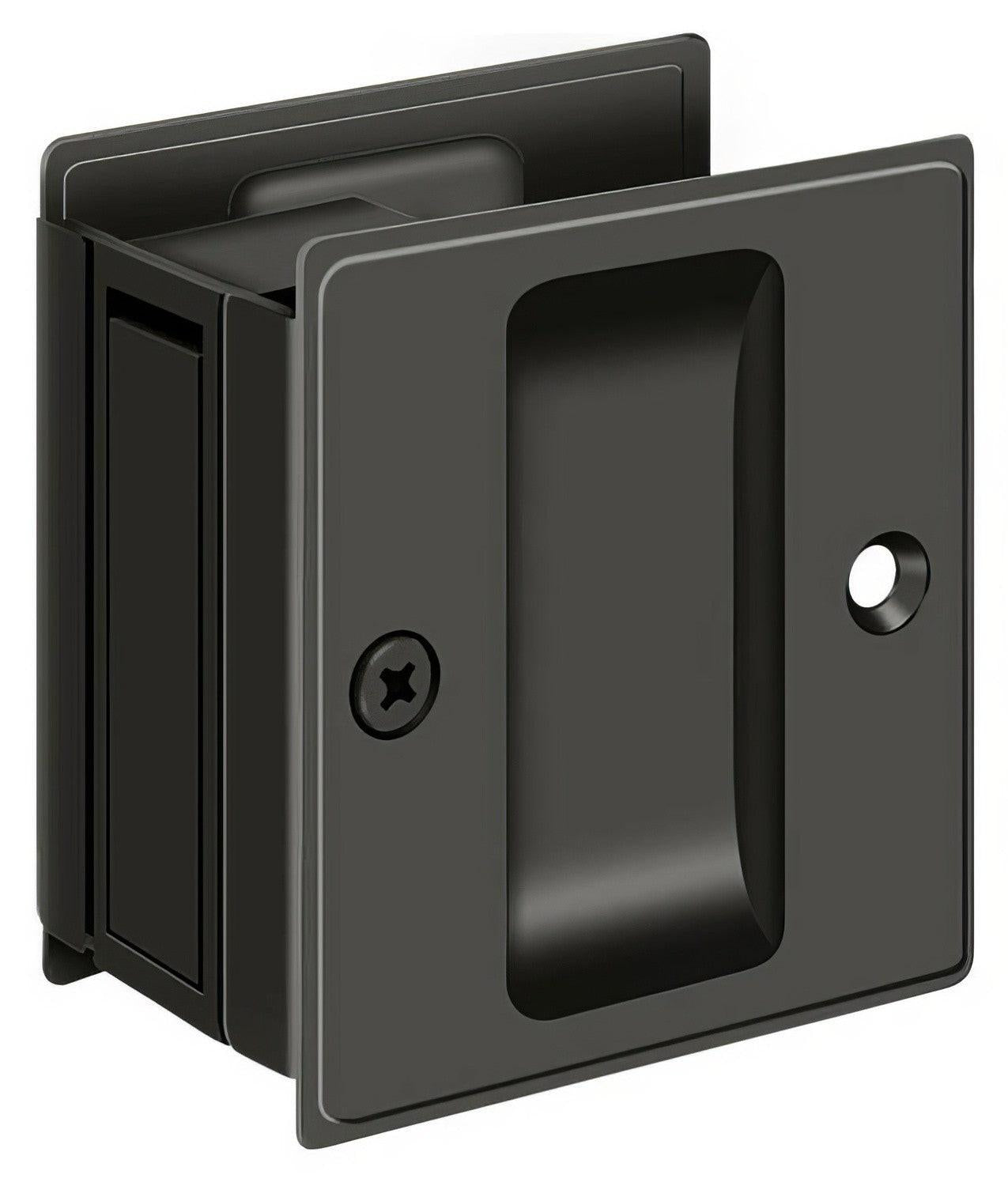 Deltana SDP25 2-1/2" x 2-3/4" Passage Pocket Door Lock