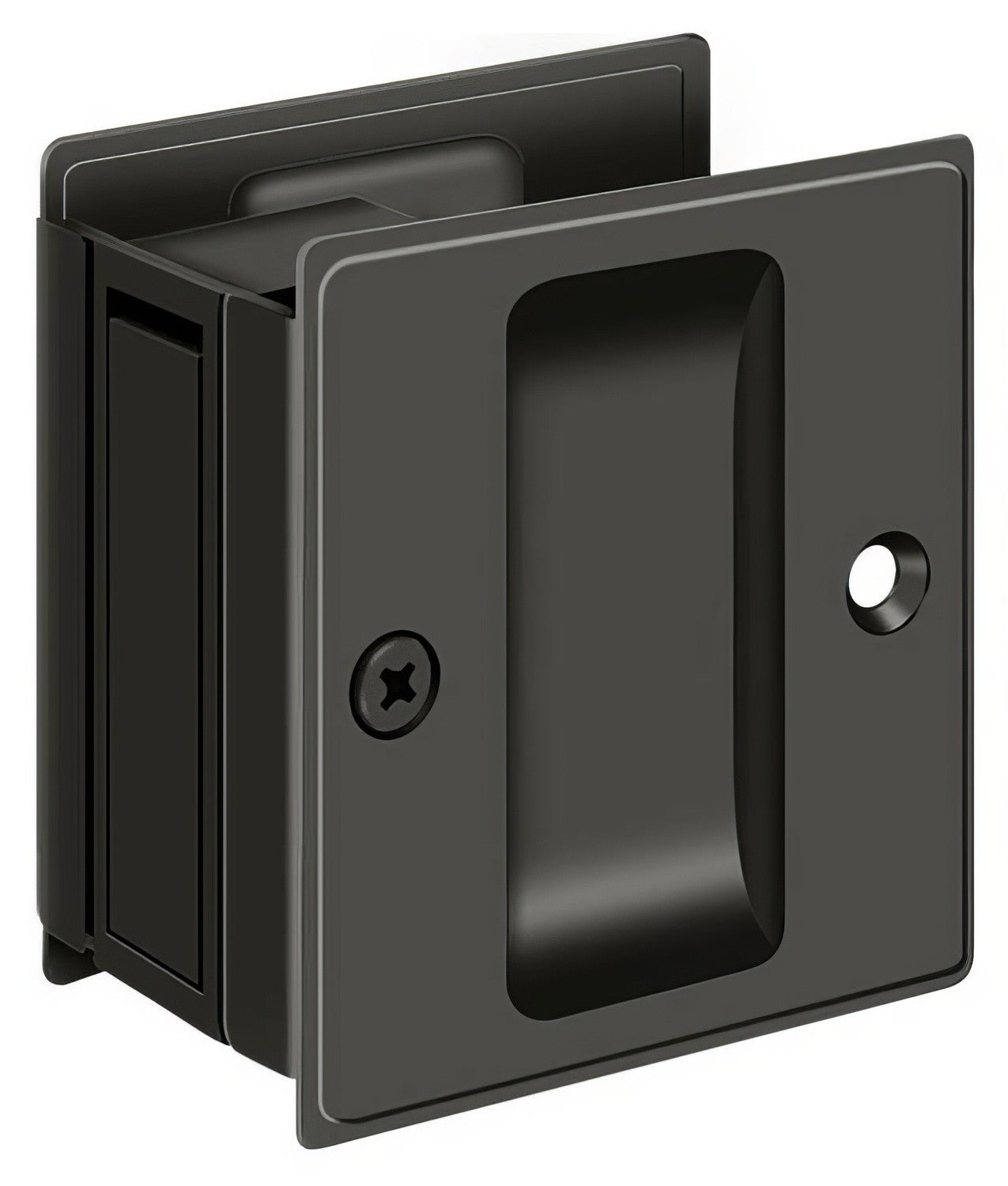 Deltana SDP25 2-1/2" x 2-3/4" Passage Pocket Door Lock