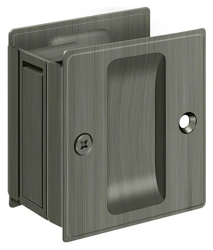 Deltana SDP25 2-1/2" x 2-3/4" Passage Pocket Door Lock
