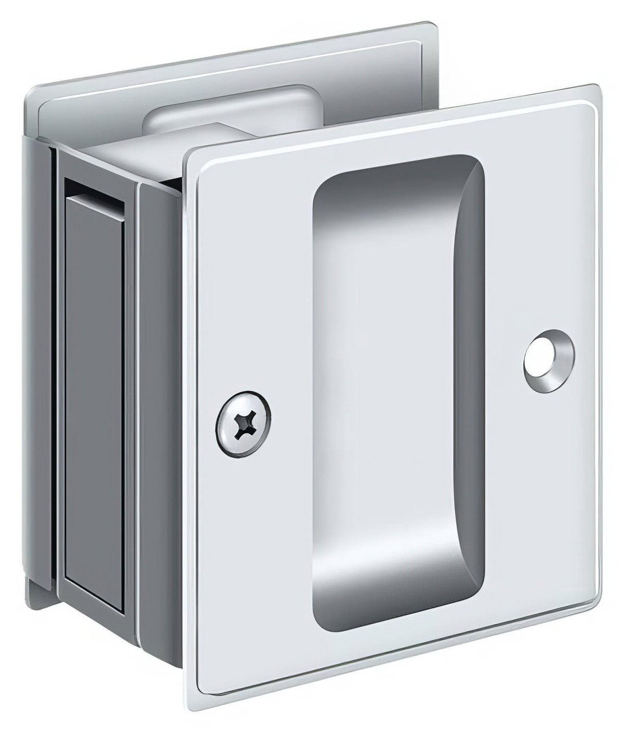 Deltana SDP25 2-1/2" x 2-3/4" Passage Pocket Door Lock