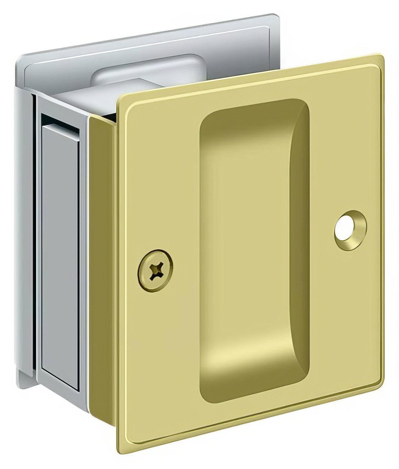 Deltana SDP25 2-1/2" x 2-3/4" Passage Pocket Door Lock