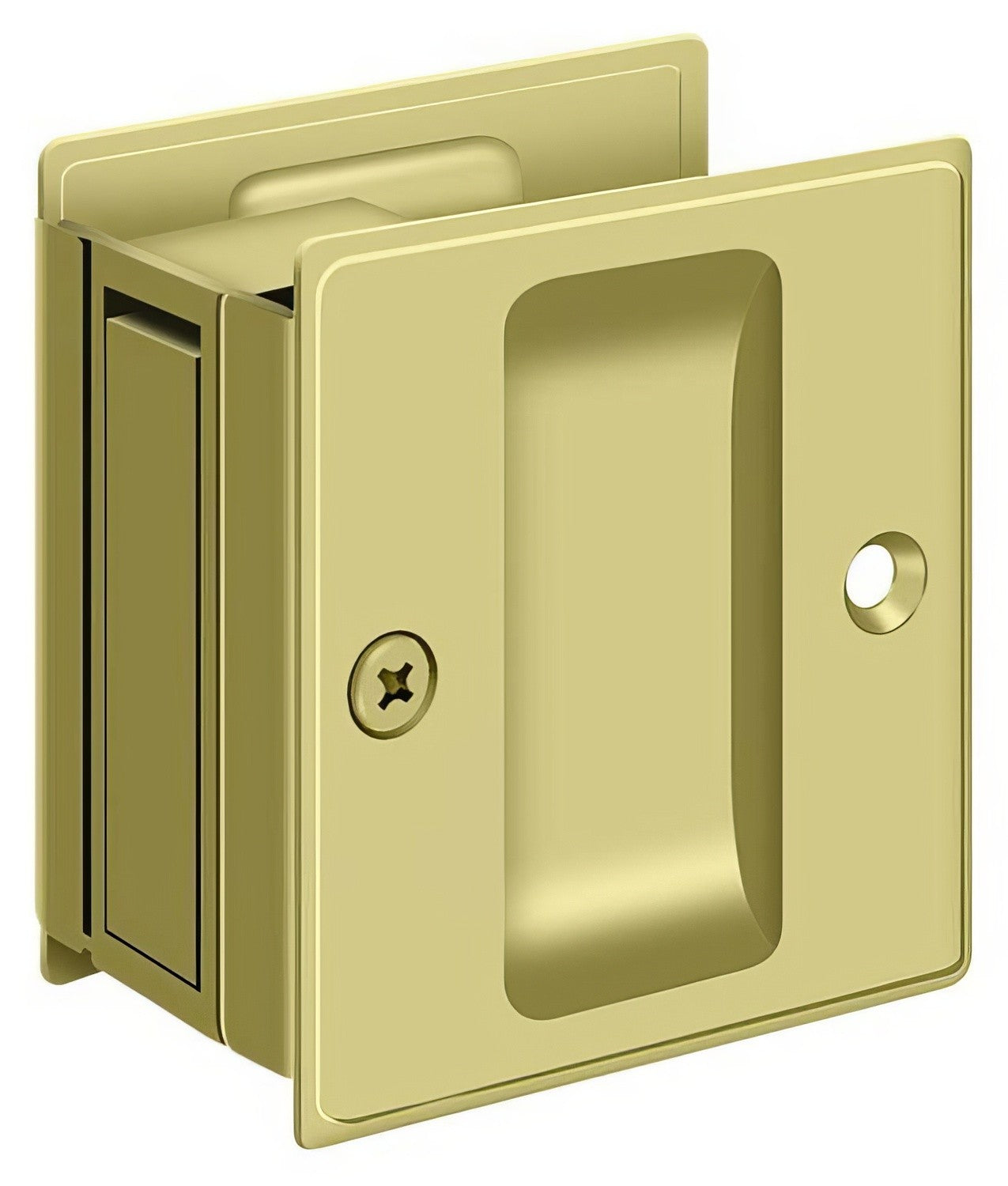 Deltana SDP25 2-1/2" x 2-3/4" Passage Pocket Door Lock