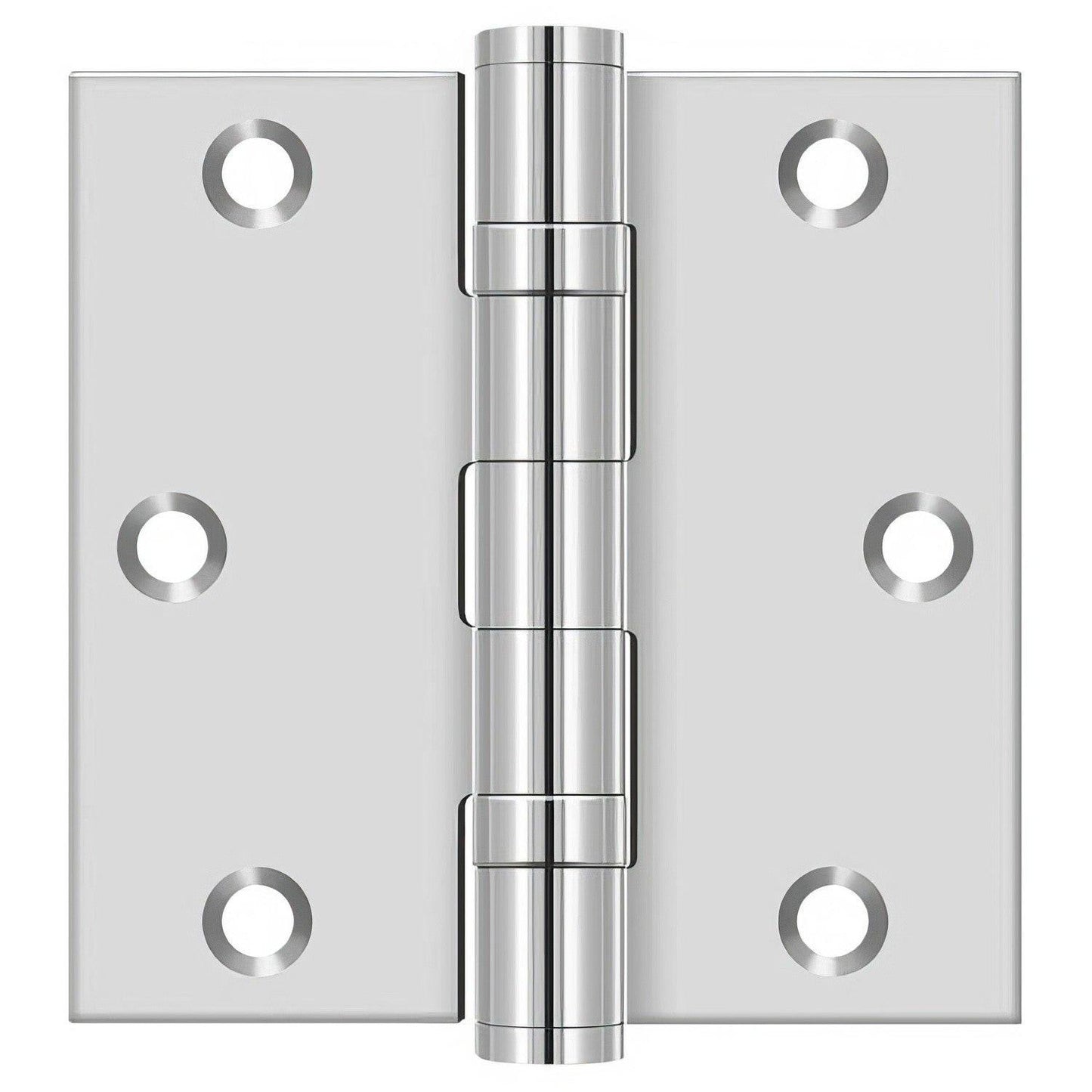 Deltana SS35BU 3-1/2" x 3-1/2" Stainless Steel Square Corner Ball Bearing Door Hinge
