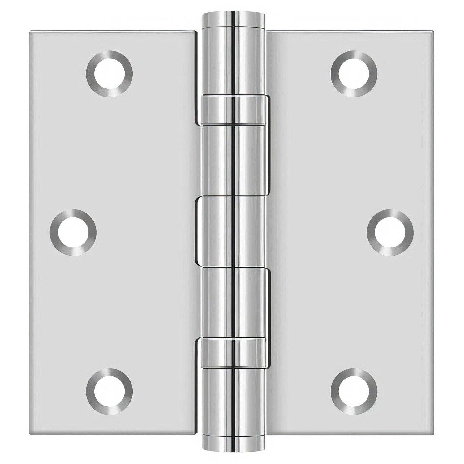 Deltana SS35BU 3-1/2" x 3-1/2" Stainless Steel Square Corner Ball Bearing Door Hinge