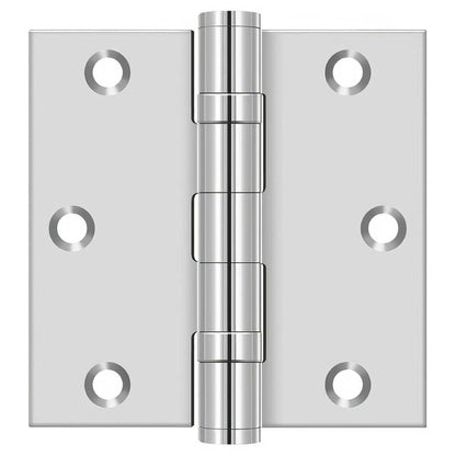 Deltana SS35BU 3-1/2" x 3-1/2" Stainless Steel Square Corner Ball Bearing Door Hinge