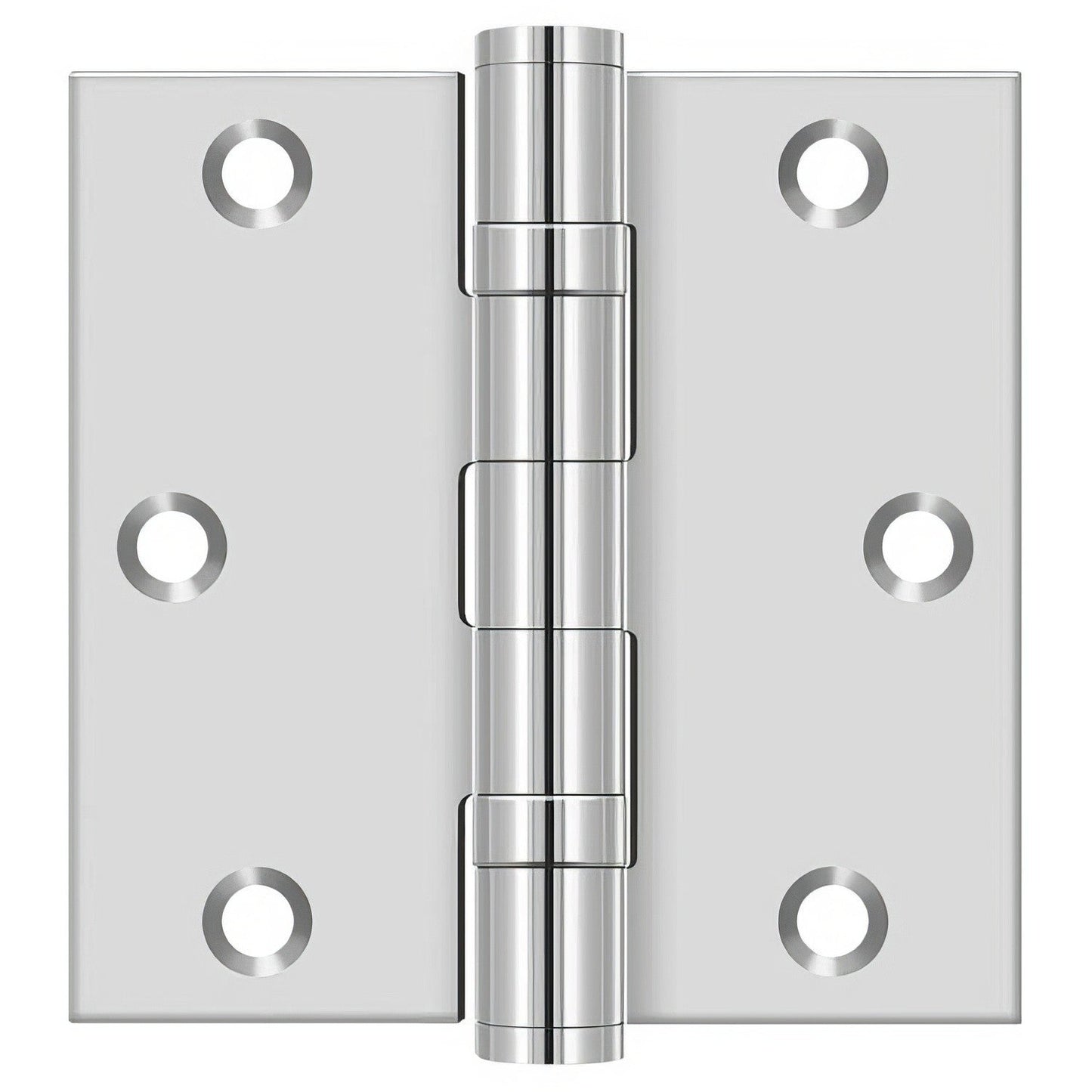 Deltana SS35BU 3-1/2" x 3-1/2" Stainless Steel Square Corner Ball Bearing Door Hinge