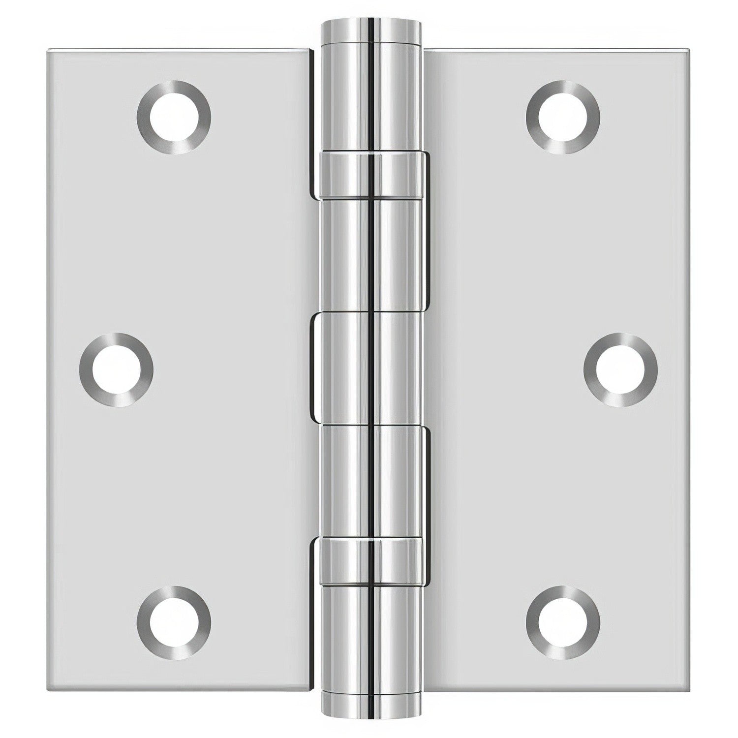 Deltana SS35BU 3-1/2" x 3-1/2" Stainless Steel Square Corner Ball Bearing Door Hinge