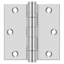 Deltana SS35BU 3-1/2" x 3-1/2" Stainless Steel Square Corner Ball Bearing Door Hinge